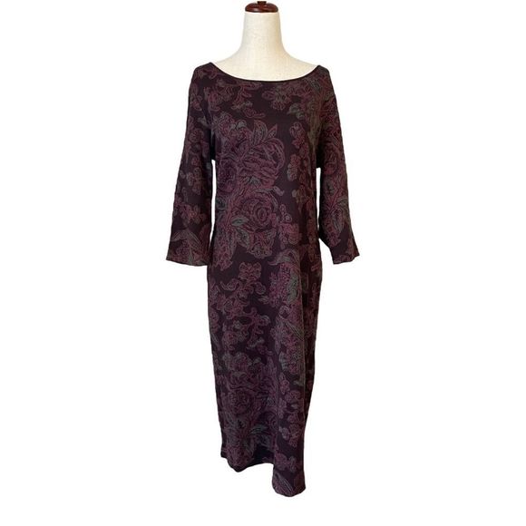 Peruvian Connection Autumn Foliage Sweater Dress Large - Picture 1 of 8